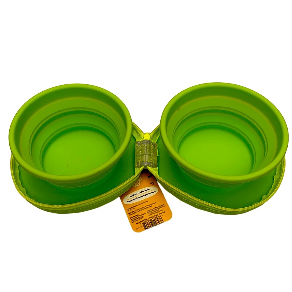 Dog every day double dinner bowl with clutch 7”( diameter)